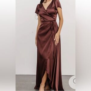 Baltic Born Burgundy Wrap Maxi Dress